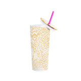 Tumbler w Straw Gold Pattern Play