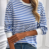 Ivy Lane Striped Round Neck Long Sleeve Sweatshirt