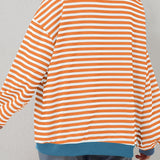 Lovelet Contrast Striped Long Sleeve Sweatshirt