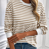 Ivy Lane Striped Round Neck Long Sleeve Sweatshirt