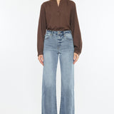 Kancan High Rise Slim Wide Leg Jeans