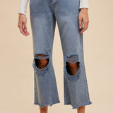 Annie Wear Distressed Raw Hem Jeans