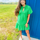 Mystic Meadow Mini Dress- Green