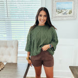 I Would If I Could Sweater - Olive