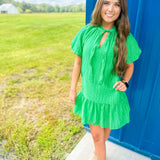 Mystic Meadow Mini Dress- Green