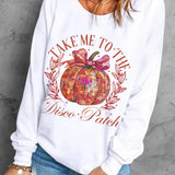 Graphic Round Neck Long Sleeve Sweatshirt