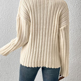 Johnny Collar Long Sleeve Sweater