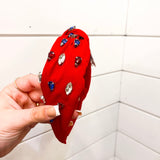 Red White Blue Jewel Headband - Final Sale