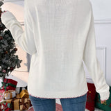 Perfee Bow Round Neck Long Sleeve Sweater