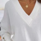 V-Neck Long Sleeve Sweatshirt