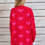 Angel Wings Heart Open Front Long Sleeve Cardigan