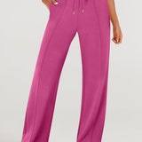 Full Size Round Neck Top and Drawstring Pants Set