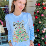 Colorful Christmas Coquette Tree Sweatshirt - Final Sale