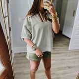 Falls Into Me Top - Olive