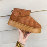 Yarroh Corduroy Mini Boot - Tan