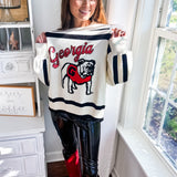 Queen Of Sparkles | Licensed Stripe 'Georgia' Bulldog Long Sleeve Top