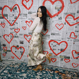 Artie Maxi Skirt- Beige Snake