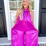 Valentina Magenta Shimmer Jumpsuit