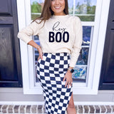 Checkered Skirt- Black/White