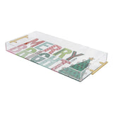 Colorful Merry and Bright Acrylic Tray - Final Sale