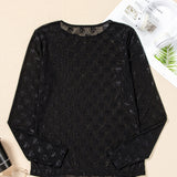 Bow Round Neck Long Sleeve Top