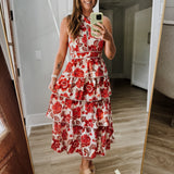Golden Hour Midi Dress - Brick