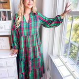 Christina Dress - Plaid About You - Green