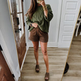 I Would If I Could Sweater - Olive