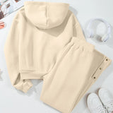 Long Sleeve Hooded Top and Pants Active Set