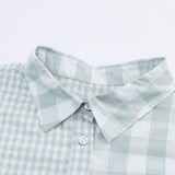 Pocketed Plaid Dropped Shoulder Shirt