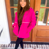 Charles River Women's New Englander Rain Jacket - Hot Pink