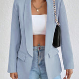 Shawl Collar Long Sleeve Blazer