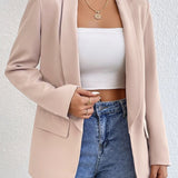 Shawl Collar Long Sleeve Blazer