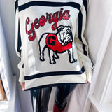 Queen Of Sparkles | Licensed Stripe 'Georgia' Bulldog Long Sleeve Top