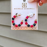 Ashlynn Earrings Red and Black Small