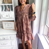 All the Sights Mini Dress - Latte