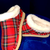 Sleepyhead Slipper - Plaid Red