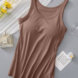 Round Neck Tank with Bra