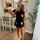 Queen Of Sparkles | UGA Black Mascot Pocket Romper - Final Sale