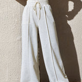 Honey Drawstring Elastic Waist Wide Leg Pants