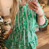 Riley Dress - Green Garden Lace