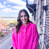 Quilted Hoodie - Pink