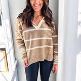 Cozy For The Holidays Sweater - Tan