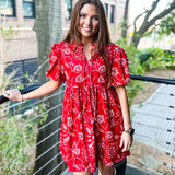 Bring On The Sunshine Dress - Red