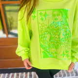 Lime Tonal QOS Logo Sweatshirt