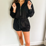 Autumn Feels Romper- Black