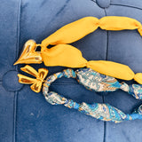 Peacock Scarf & Bow Necklace