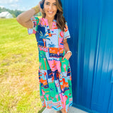 Tropic Livin Maxi Dress- Multi