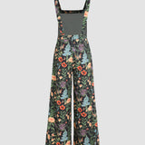 Floral Wide Leg Overalls