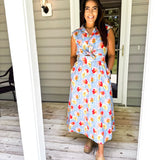 A Possibility Midi Dress - Light Blue